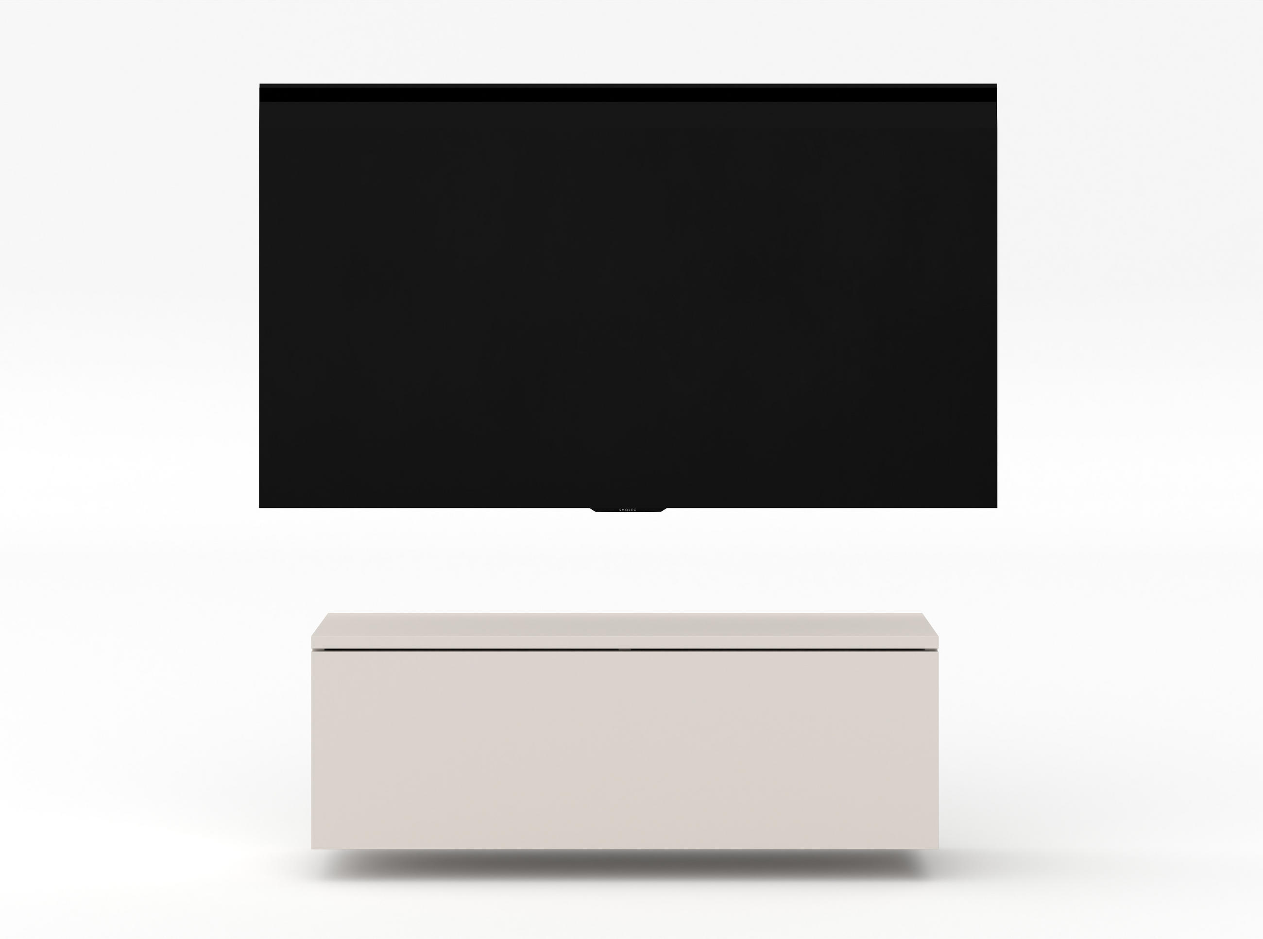 LOWBOARD Loriano 100 Beige Kaschmir 100/34/32 cm – TV Board - Beige, Holzwerkstoff/Kunststoff (100/34/32cm) - AX Living
