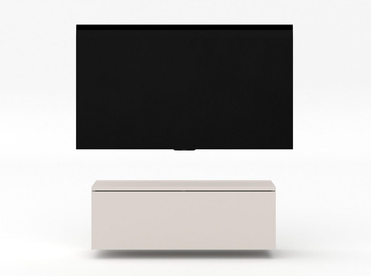 LOWBOARD Loriano 100 Beige Kaschmir 100/34/32 cm – TV Board - Beige, Holzwerkstoff/Kunststoff (100/34/32cm) - AX Living