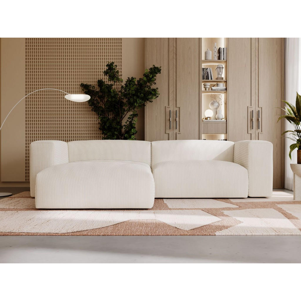 Thumbnail - Graingold Ecksofa, Creme, Textil, L-Form, Ottomane links,L-Form, 240x180 cm, Oeko-Tex®, Reach, Hergestellt in Europa, Ha...