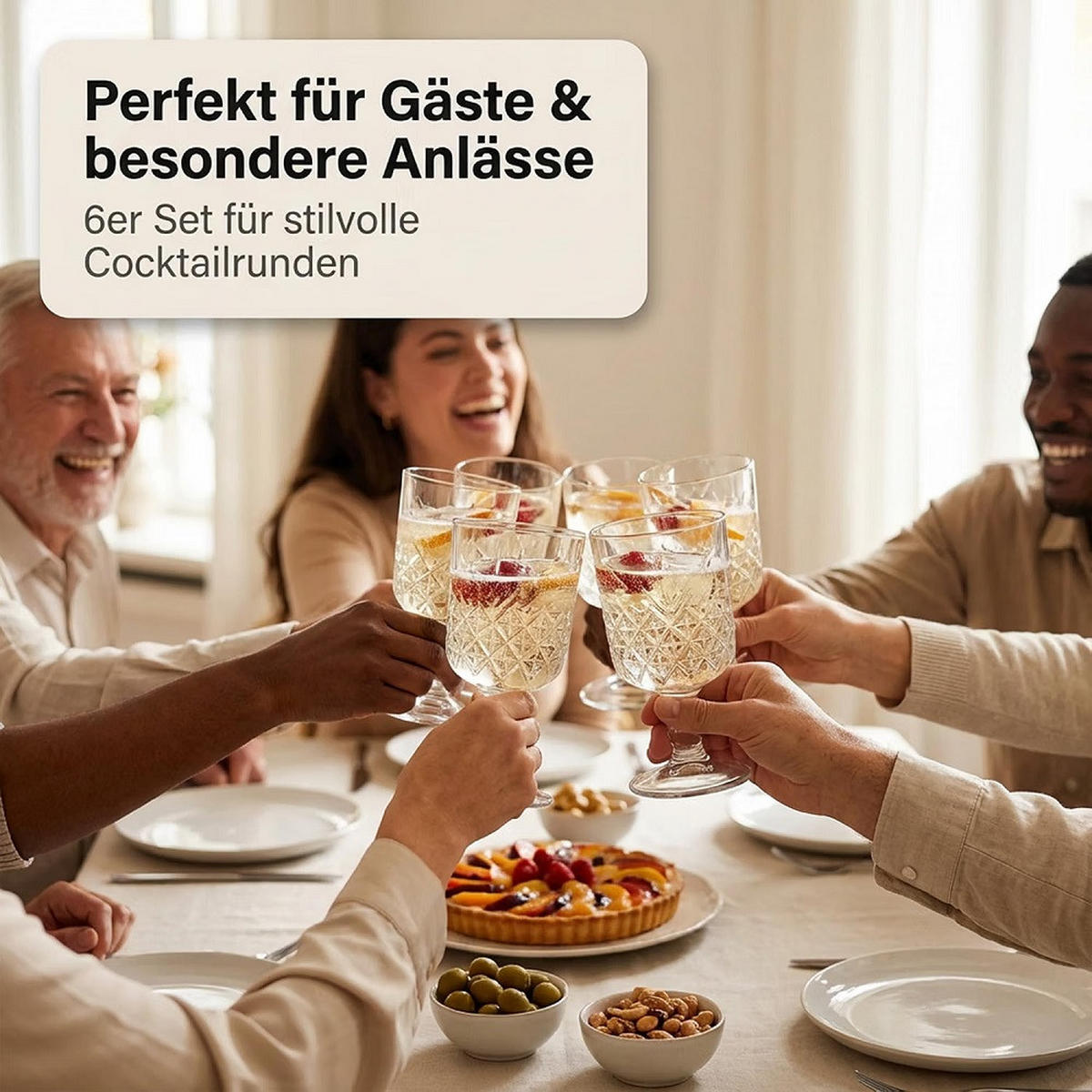 COCKTAIL & Sorbetglas Timeless 330 ml 6er Set - Transparent, Glas (0.33L) - Der-Porzellan-Laden
