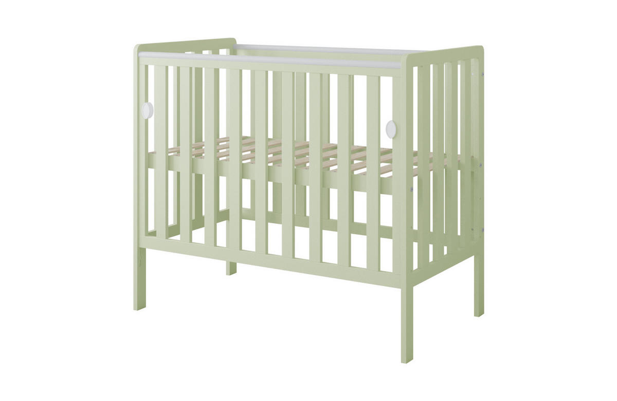 BEISTELLBETT Milo - Mintgrün, Holz (50/100cm) - kiki design