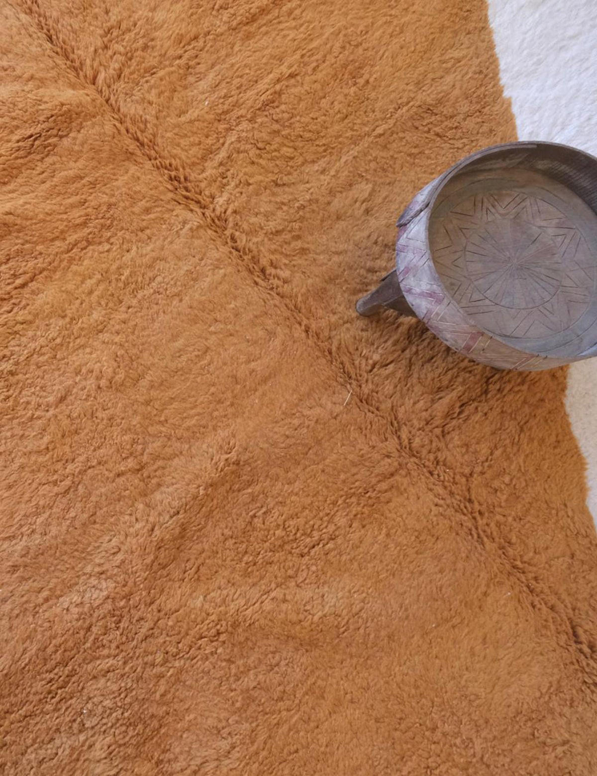 BERBERTEPPICH schlicht Wolle 258x 347 cm - Orange, Naturmaterialien (258/347cm) - AFK Living