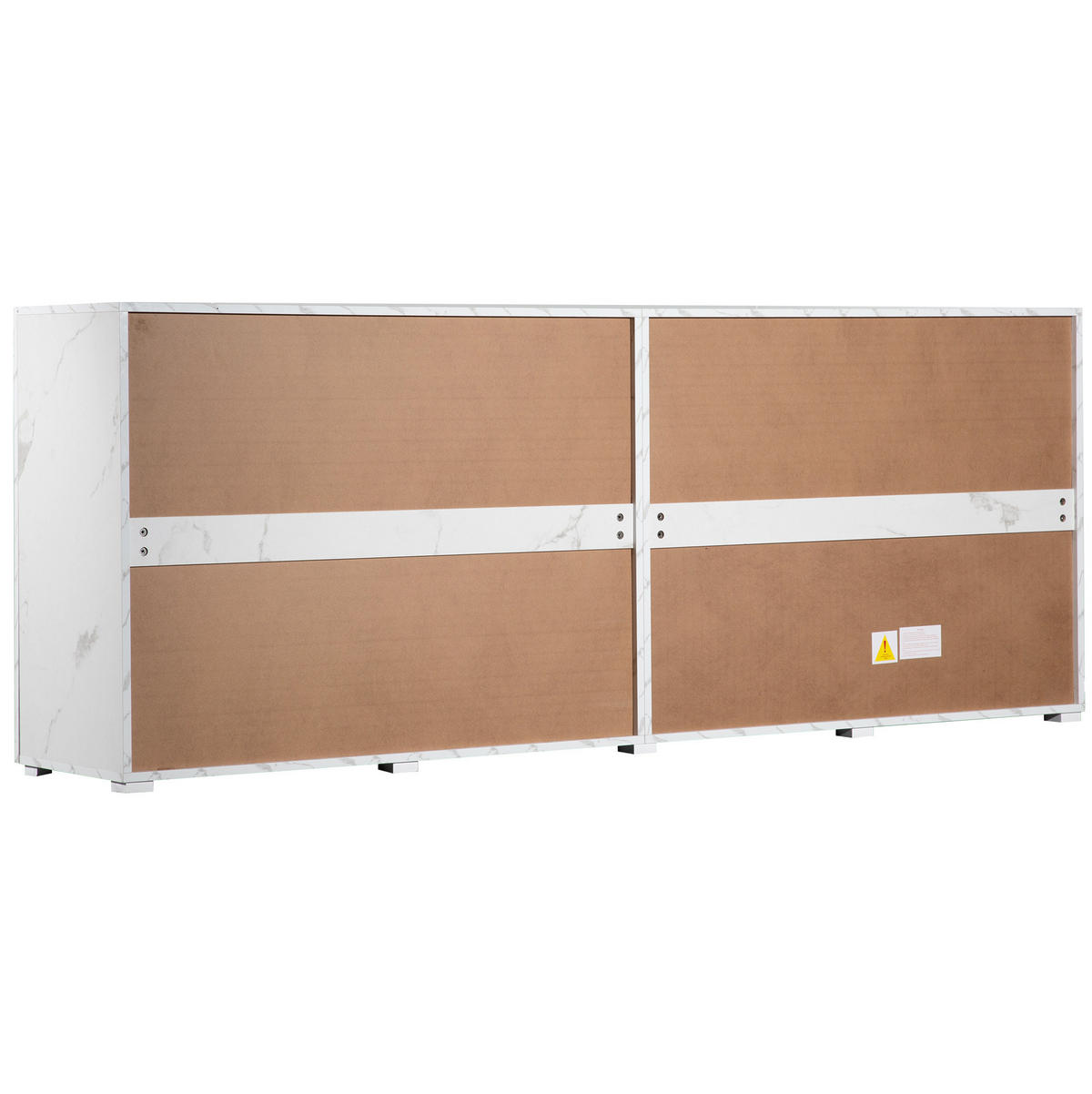SIDEBOARD 208/39.5/80 cm Weiß aus Holzwerkstoff mit 4 Türen und 2 Schubkästen - Weiß, Holzwerkstoff (39.5/80/208cm) - OKMYHOME