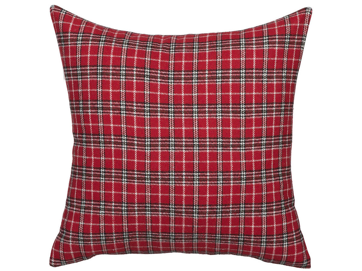 DEKOKISSEN 2er-Set Dunkelrot 45/45 cm Comet - Dunkelrot, Textil (45/45cm) - Beliani