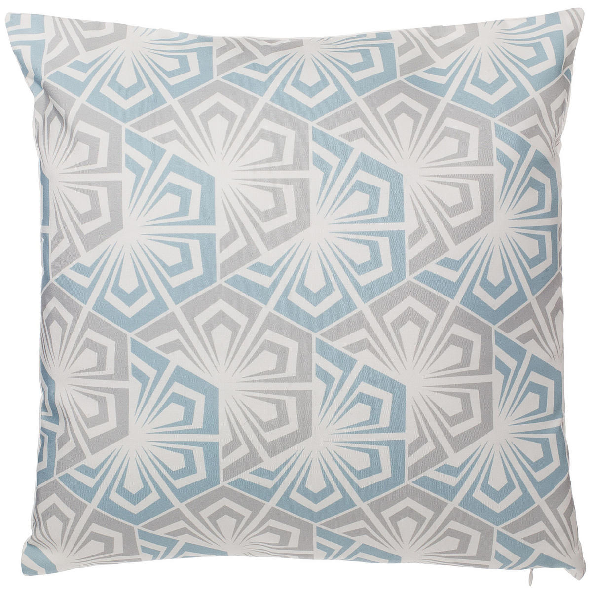 DEKOKISSEN 2er-Set Hellblau 45/45 cm Primrose - Multicolor/Hellblau, Textil (45/45cm) - Beliani