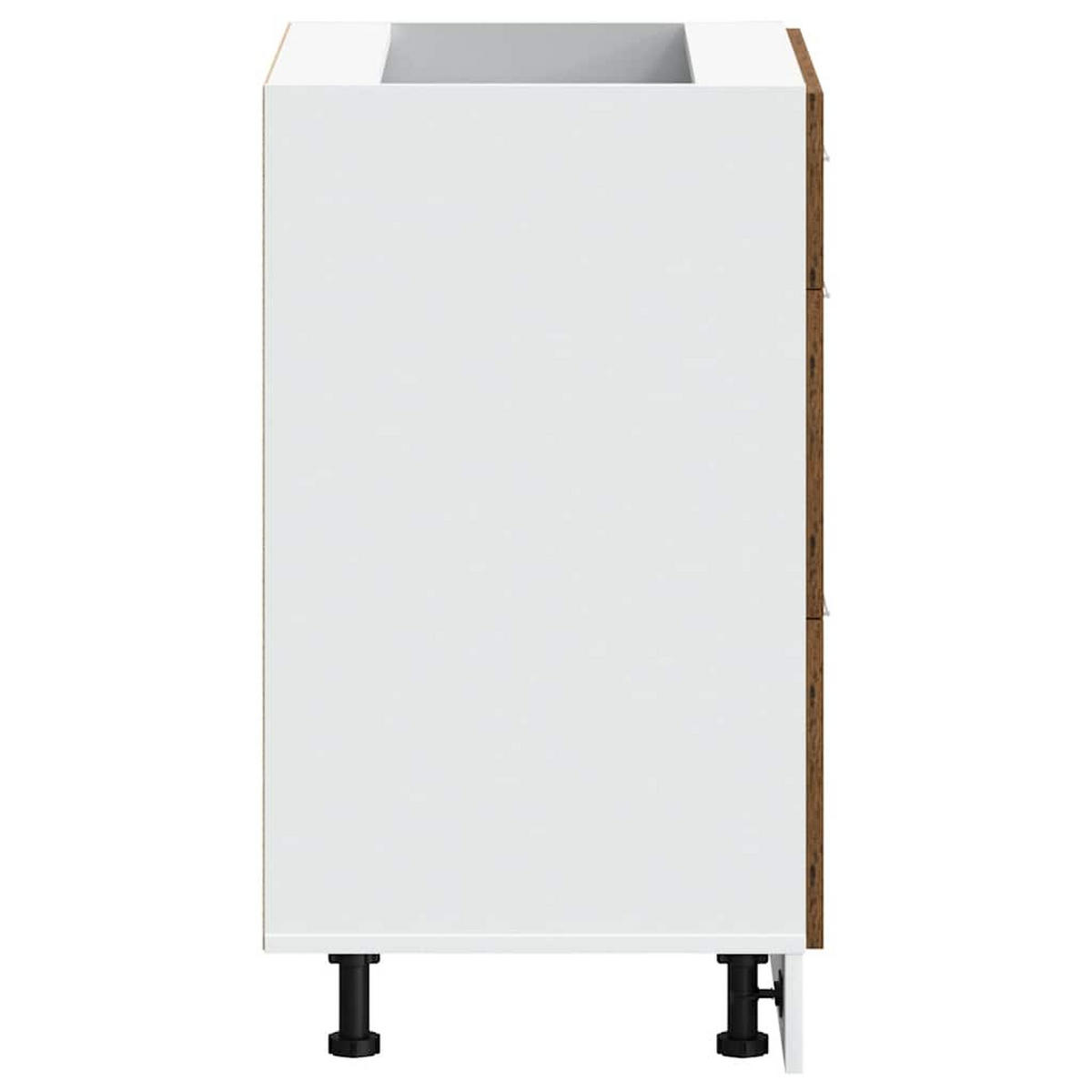KÜCHENUNTERSCHRANK Lyon Altholz-Optik Holzwerkstoff - Braun, Holzwerkstoff (46/81.5/60cm) - vidaXL