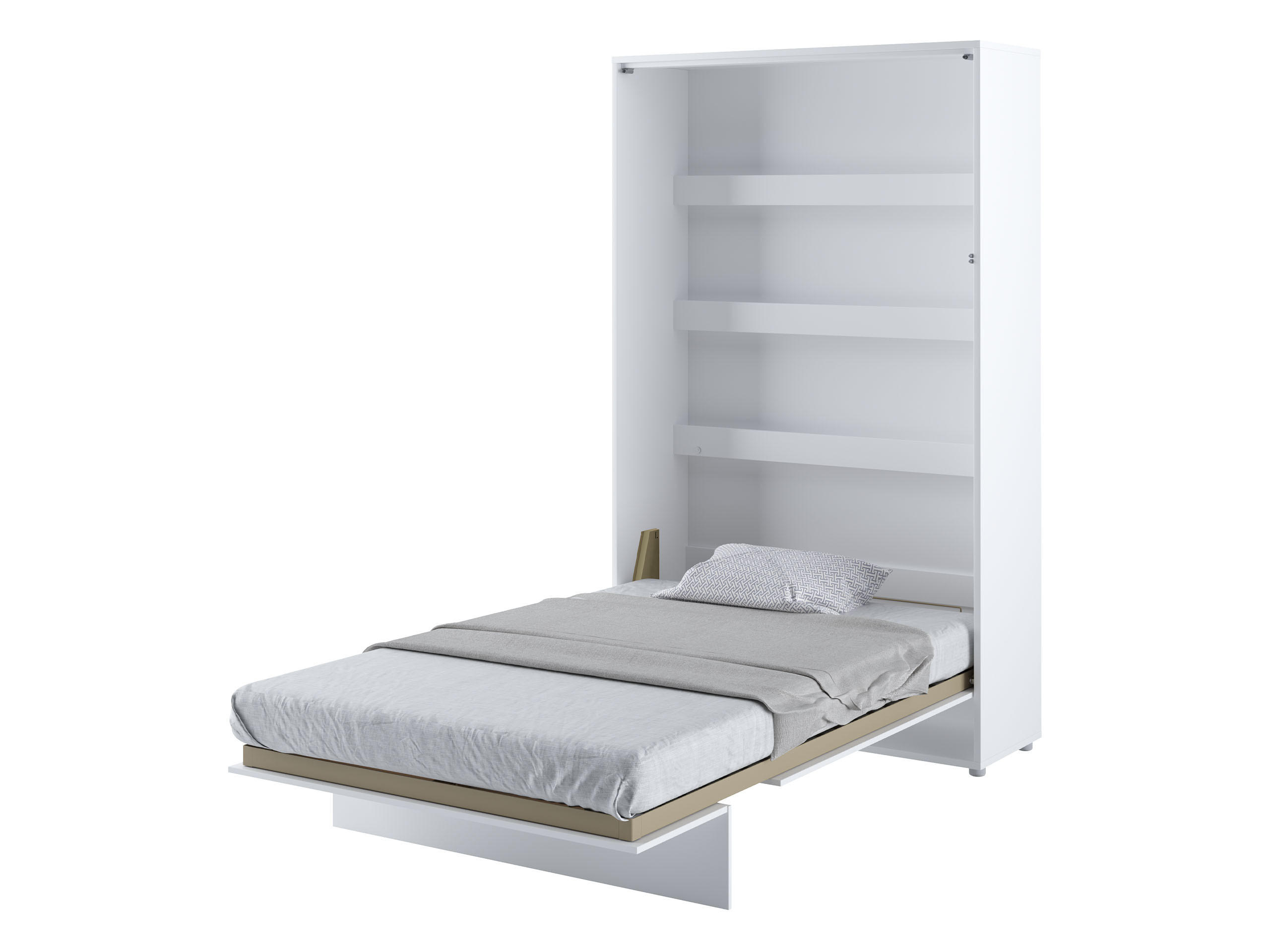 SCHRANKBETT Bed-Concept BC-02 120x200 - Weiß/Grau, Holz/Holzwerkstoff (120/200cm) - MIRJAN24