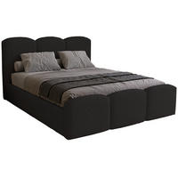 POLSTERBETT mit Bettkasten 160x200 Capri, Boucle, Schwarz - Schwarz, Holz/Textil (160/200cm) - Emporius
