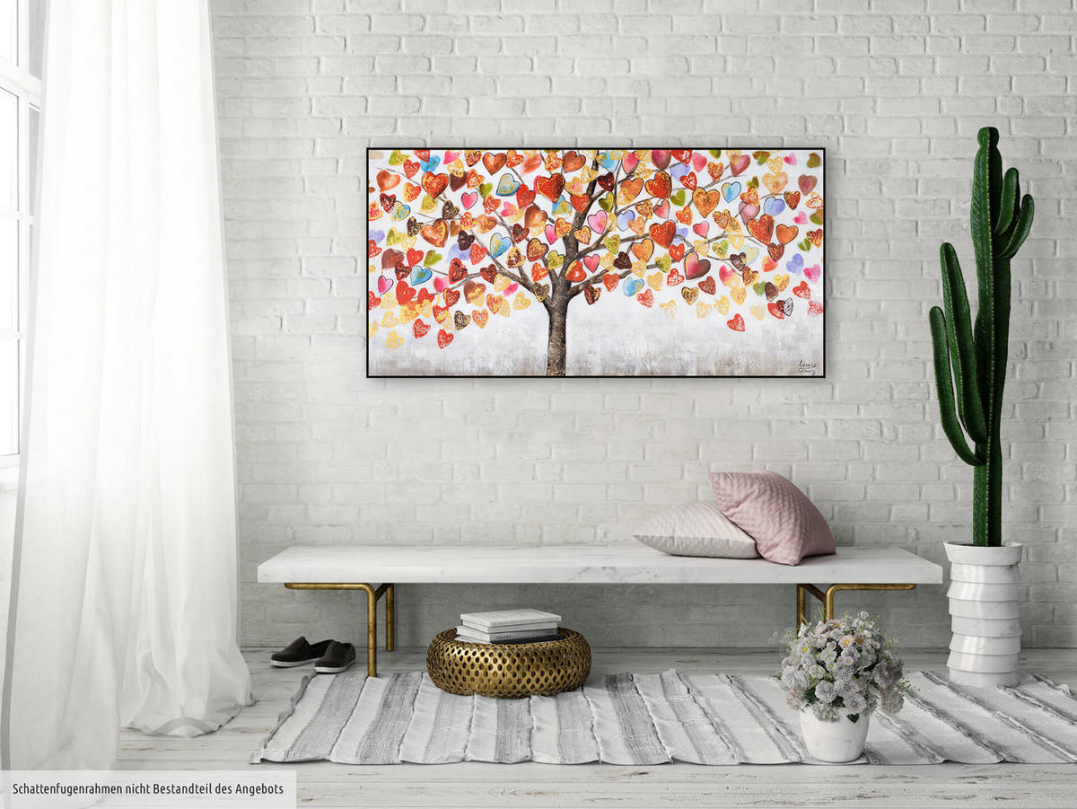 ÖLGEMÄLDE 120/60 cm - Weiß, Holz/Textil (120/60cm) - KUNSTLOFT