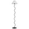 STEHLAMPE Weiß/Schwarz Jikawo - Schwarz/Weiß, Metall (25/25/161cm) - Beliani