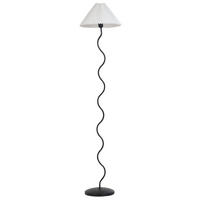 STEHLAMPE Weiß/Schwarz Jikawo - Schwarz/Weiß, Metall (25/25/161cm) - Beliani