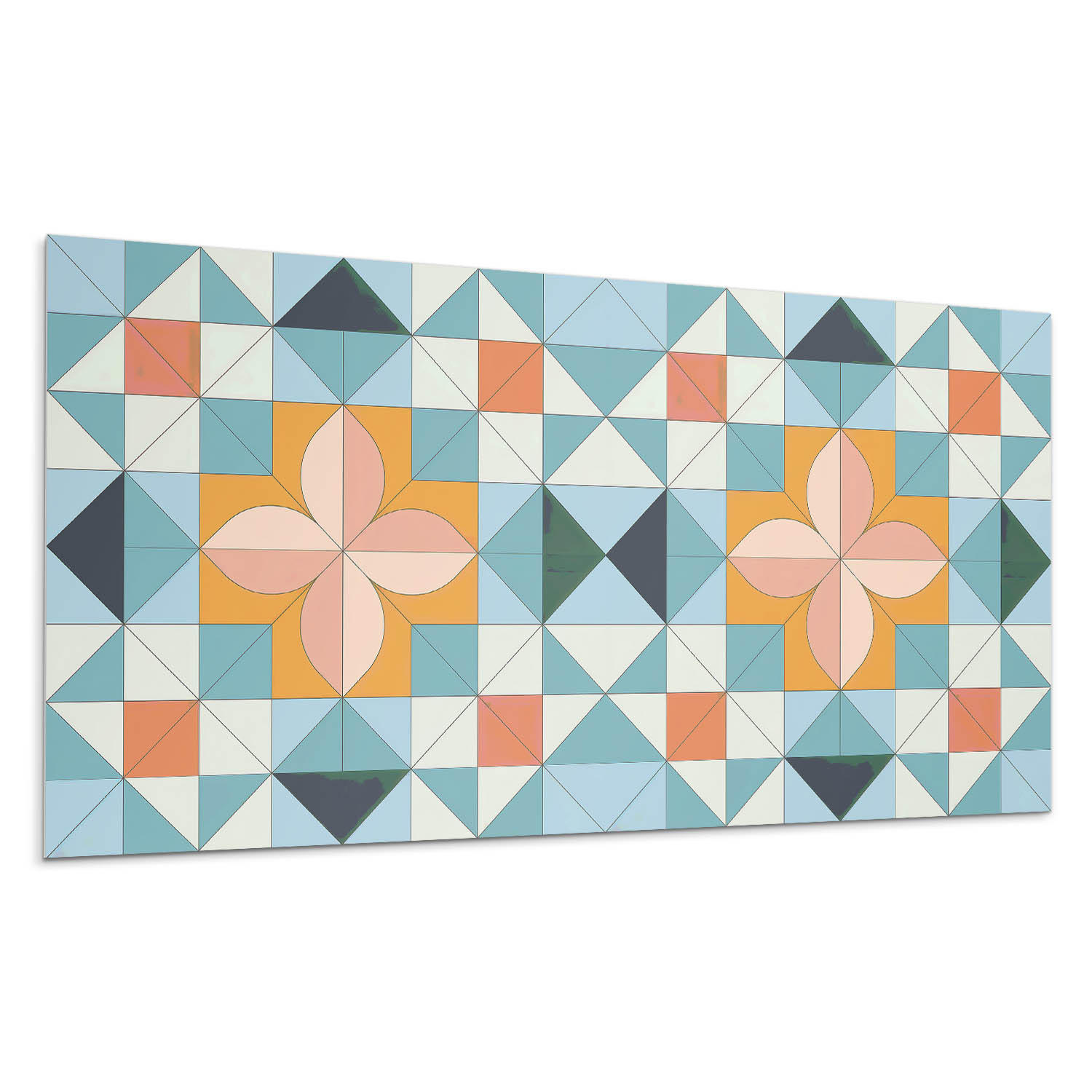 WANDPANEEL 100x50 cm selbstklebend Fiorenza - Orange, Kunststoff (50/1.6/100cm) - Wallfluent