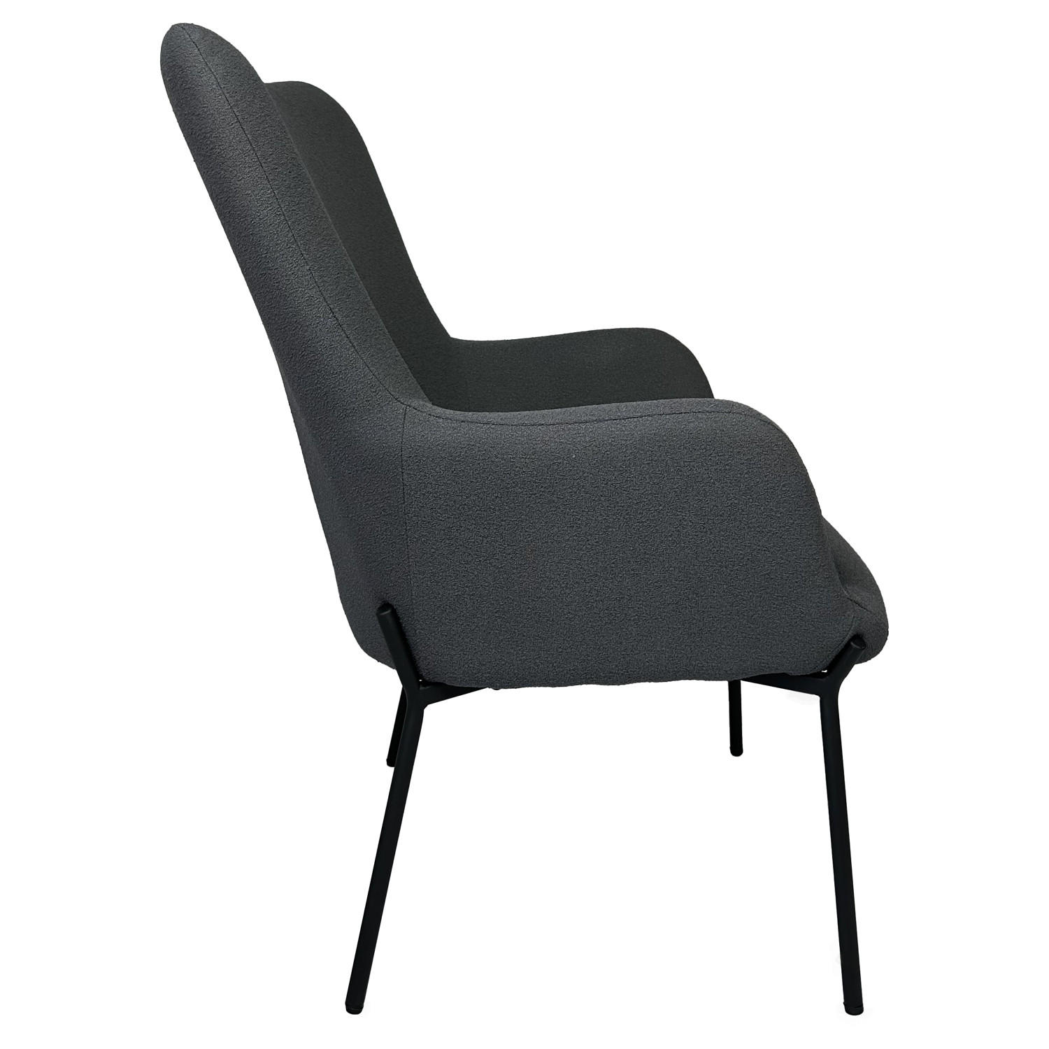 SESSEL Eira Grau - Grau, Textil (72/98/79cm) - Happy Garden