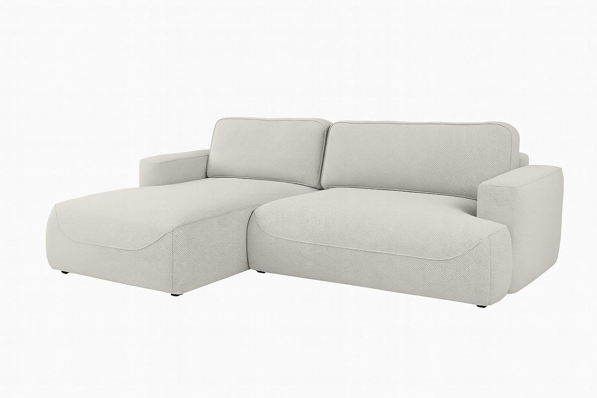 ECKSOFA LUNA mit Bettkasten und Schlaffunktion, Graphitfarben - Graphitfarben, Textil (195/271cm) - KS Home Concept