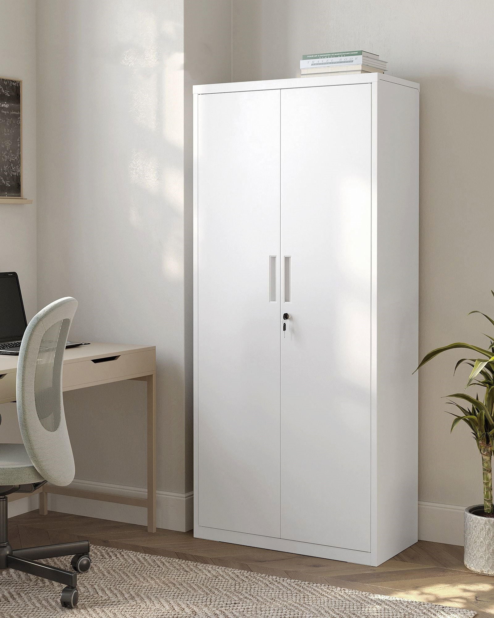 AKTENSCHRANK BOGOTA - Grau, Metall (80/180/40cm) - Hansiro