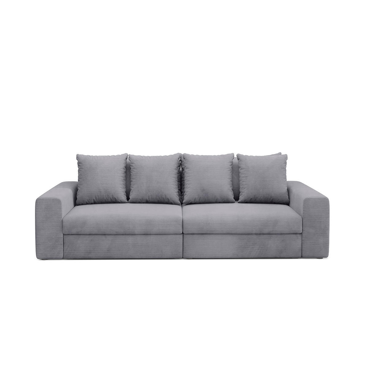 SOFA Paola 3 Sitzplätze Hellgrau - Hellgrau, Holz (272/86/120cm) - Petits-meubles