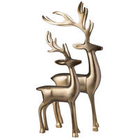 DEKOFIGUREN HIRSCHPAAR Christmas Chic gold 36 cm / 44 cm 2er Set - Goldfarben, Metall (2/2/2cm) - Villeroy & Boch