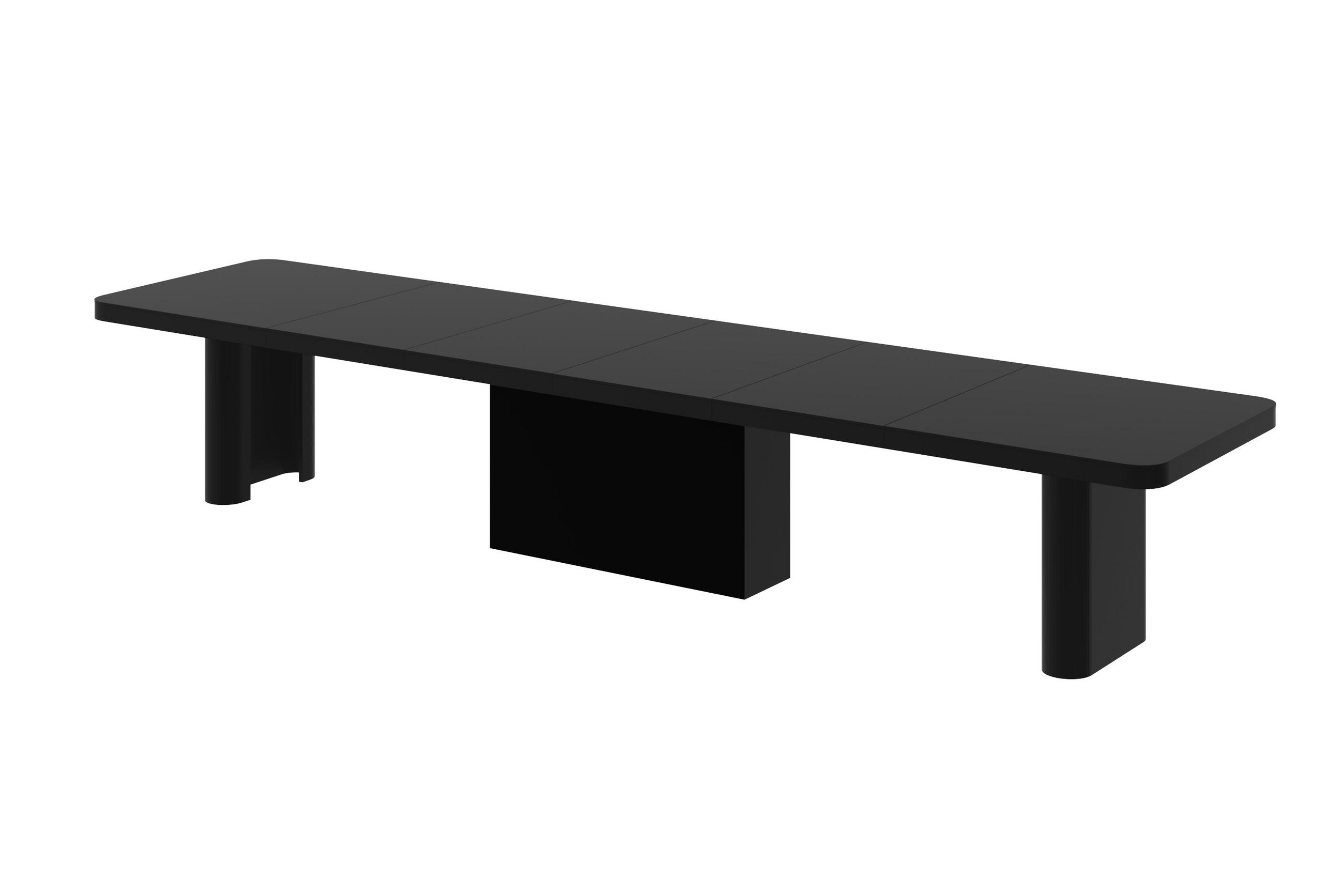 ESSTISCH rechteckig ausziehbar XXL Schwarz matt 160/100/75 cm - Schwarz, Holzwerkstoff (100/160/75cm) - designimpex