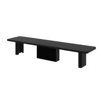 ESSTISCH rechteckig ausziehbar XXL Schwarz matt 160/100/75 cm - Schwarz, Holzwerkstoff (100/160/75cm) - designimpex