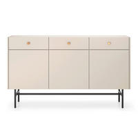 KOMODA Divenos greige 155 cm - černá/zlatá, kov/kompozitní dřevo (155/89.4/39cm) - Selsey