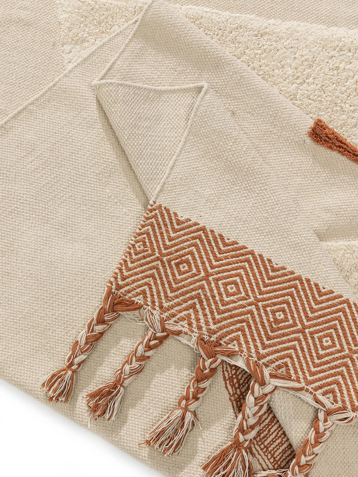 BAUMWOLLTEPPICH Gibson Orange 120x170 cm - Orange, Textil (120/170cm) - benuta Pop