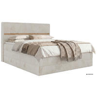 POSTEL BOXSPRING ORVO KING 140/200 - Béžová Manšestr - Topper T25 - H4 - černá/béžová, textil/plast (140/200cm) - MKS