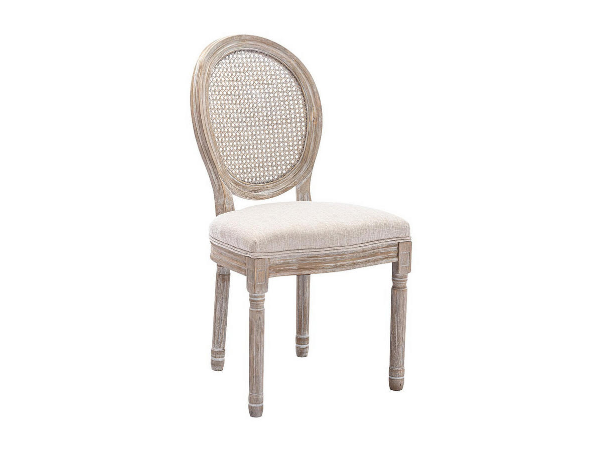 STUHL - 49cm x 57.5cm - Massivholz - beige - ANTOINETTE - Beige, Holz (49/95/57.5cm) - Vente-Unique