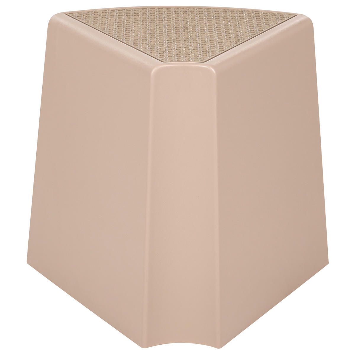 GARTENHOCKER 4er-Set Beige Evros - Beige, Kunststoff (43/45/35cm) - Beliani