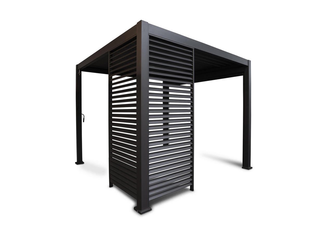 PERGOLA-SEITENWAND Mirador für 3 m Pergola Classic und Deluxe Anthrazit - Anthrazit, Kunststoff (93/6/238.5cm) - Green Spirit