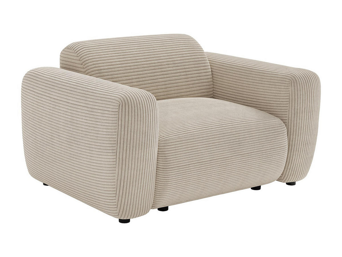 SESSEL mit gerader Rückenlehne - 1 Person - stoff - beige Pogni - Beige, Textil (130/67/97cm) - Vente-Unique