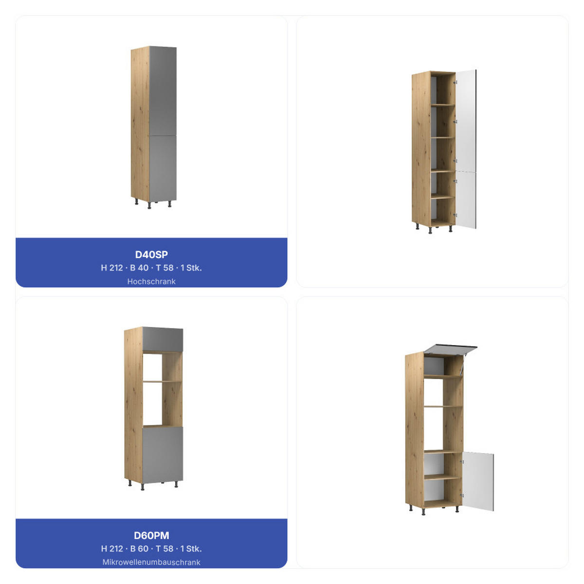 KÜCHENZEILE 400 cm - Langen KL21-M400 - in Beige/ Matt - Beige, Holz (400/212/58cm)