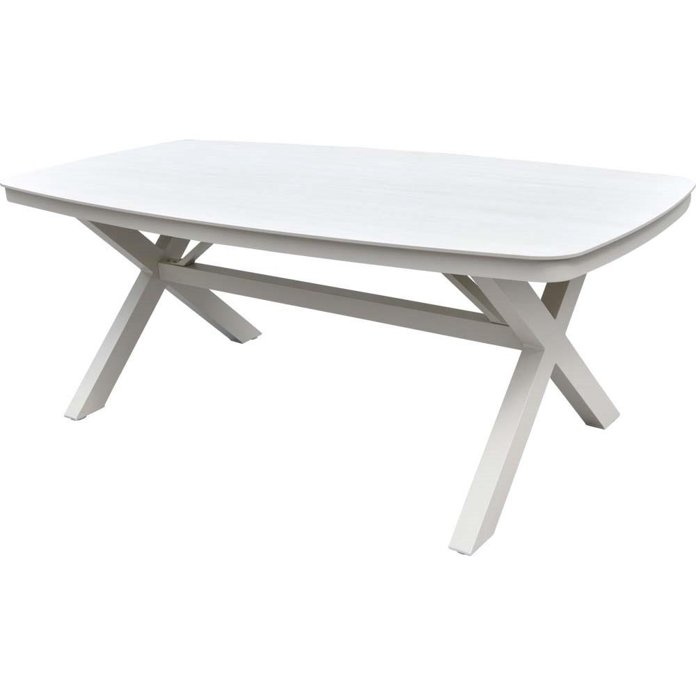 GARTENTISCH Davos - Beige - 200/100/74 cm - Beige, Metall (200/100/74cm) - Lesli Living