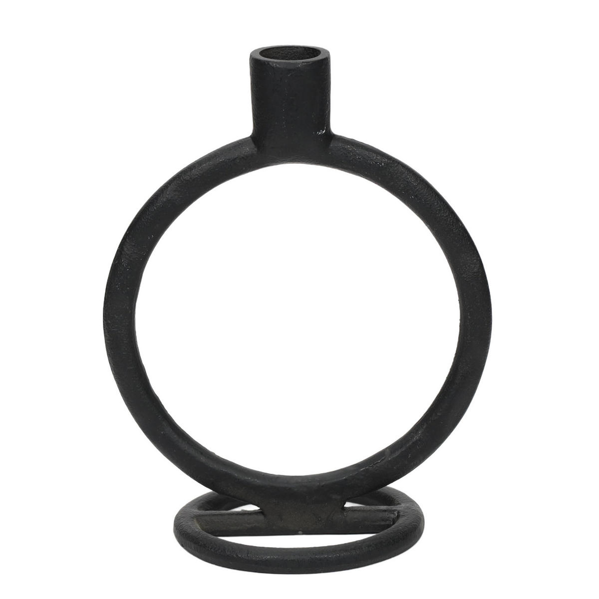 DEKO-KERZENSTÄNDER Aluminium 10/15/19 cm - Schwarz, Metall (15/19/10cm) - Home Styling Collection
