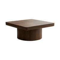 COUCHTISCH Walnuss quadratisch Parkett-Muster 78/78/38 cm - Walnussfarben, Holz (78/78/38cm) - PANGIVO