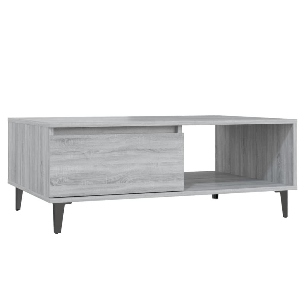 COUCHTISCH Grau Sonoma 90x60x35 cm Holzwerkstoff - Hellgrau, Holzwerkstoff (60/90/35cm) - furnicato
