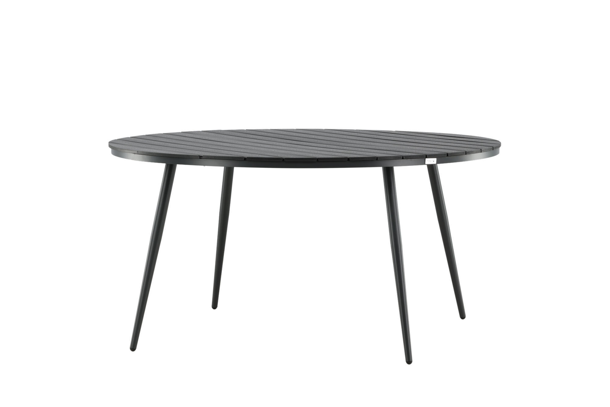 GARTENESSTISCH BREAK Schwarz 150x150x74 cm - Schwarz, Metall (150/150/74cm) - FURNLUX