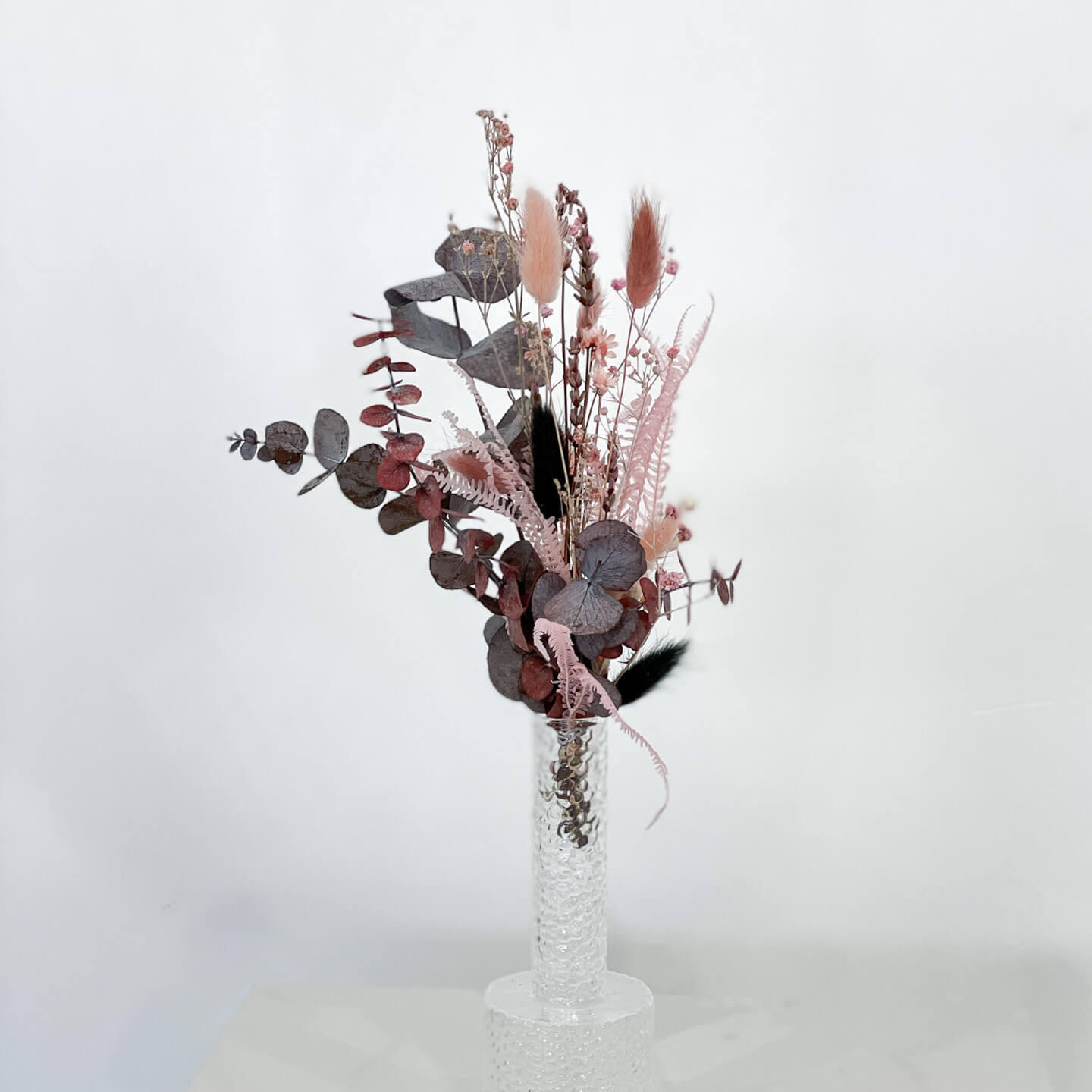 TROCKENBLUMENSTRAUSS Mini Touch of Pink - rosa - Rosa, Naturmaterialien (30cm) - Lykke & You