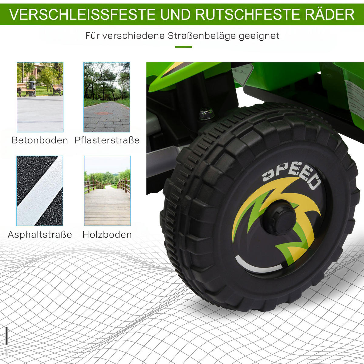 FAHRZEUGE zum Draufsitzen Grün 72.0/40.0/45.5cm - Grün, Kunststoff (72/40/45.5cm)