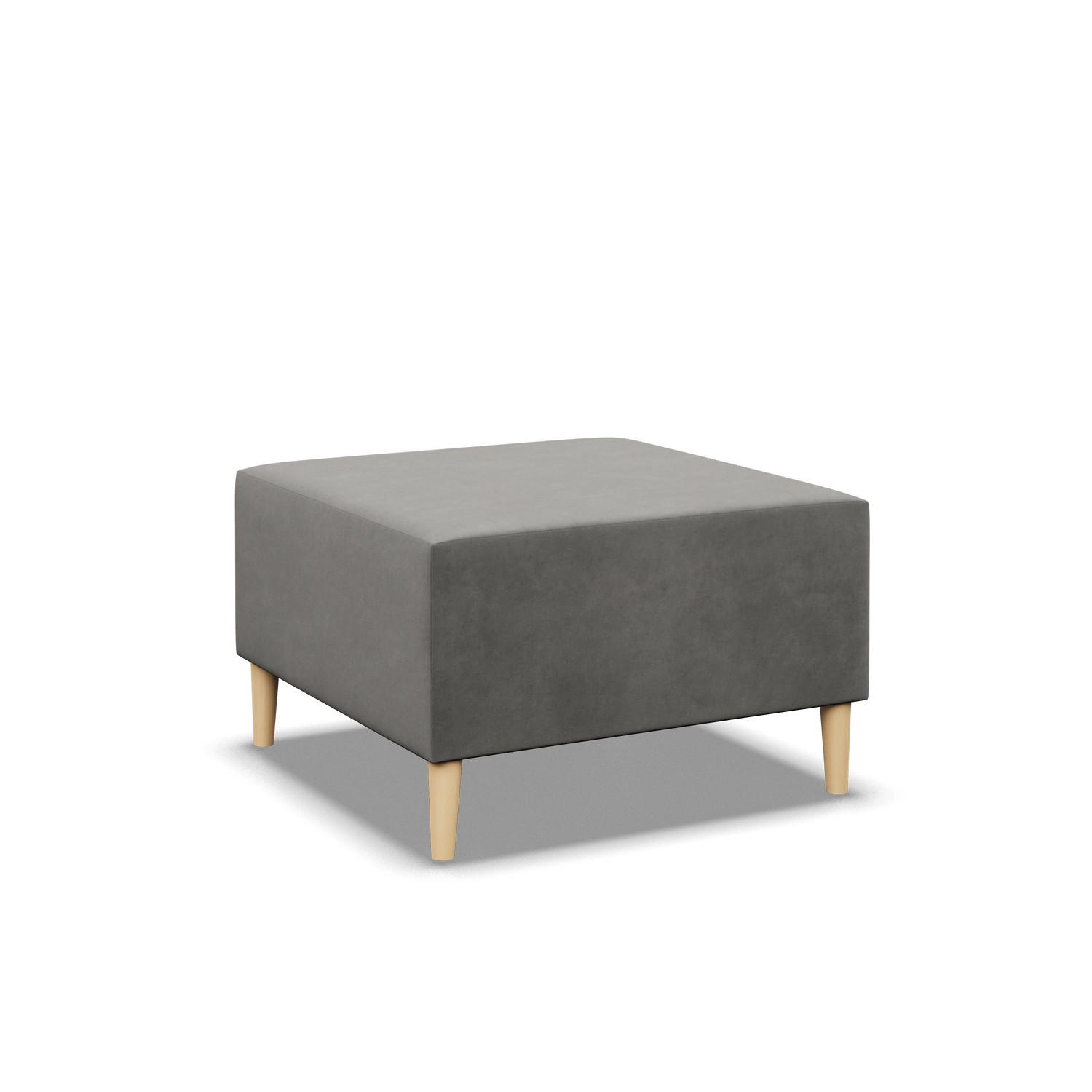 SITZPOUF 70 X 70 BLANK, Hellgrau - Hellgrau, Textil (71/40/71cm)