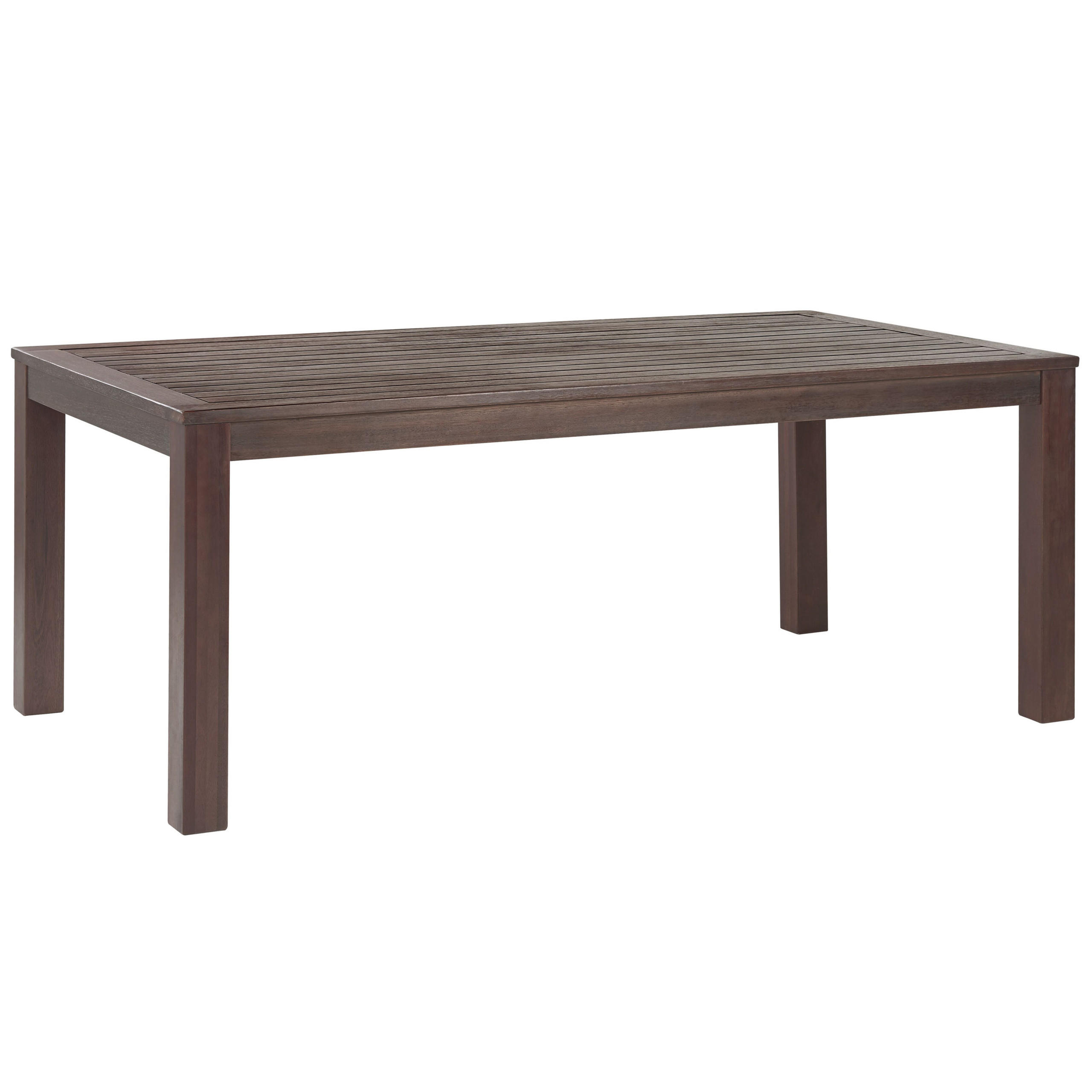 GARTENTISCH Eukalyptusholz dunkel braun 180x100 cm Tuscania - Dunkelbraun, Holz (100/180/73cm) - Beliani