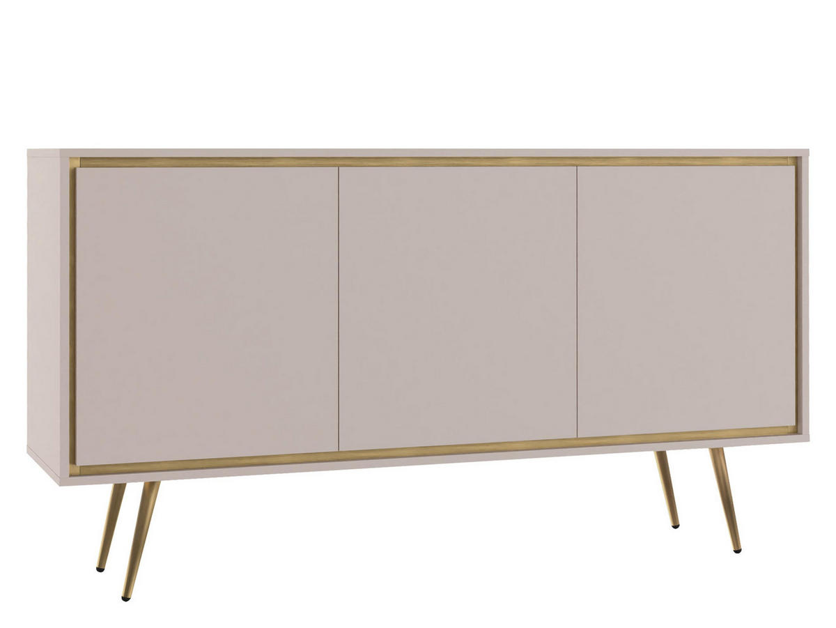 KOMMODE Tori 01 - Kaschmir/Goldfarben, Holzwerkstoff/Metall (150/80/40cm) - MIRJAN24