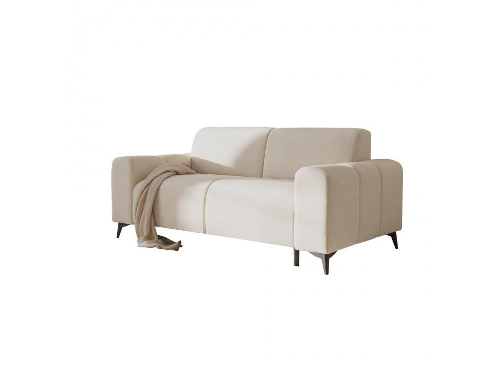 SOFA mit Schlaffunktion LIVIGNO, 225x82x105 cm, Schlafsofa mit Italienischem Ausklappsystem, Beige - Beige, Holz/Textil (225/82/105cm) - Trada