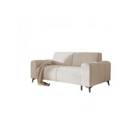 SOFA mit Schlaffunktion LIVIGNO, 225x82x105 cm, Schlafsofa mit Italienischem Ausklappsystem, Beige - Beige, Holz/Textil (225/82/105cm) - Trada