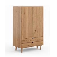 KLEIDERSCHRANK Simona Eiche Natur 110 / 60 / 180cm - Eichefarben, Holz (110/180/60cm) - Feldmann-Wohnen