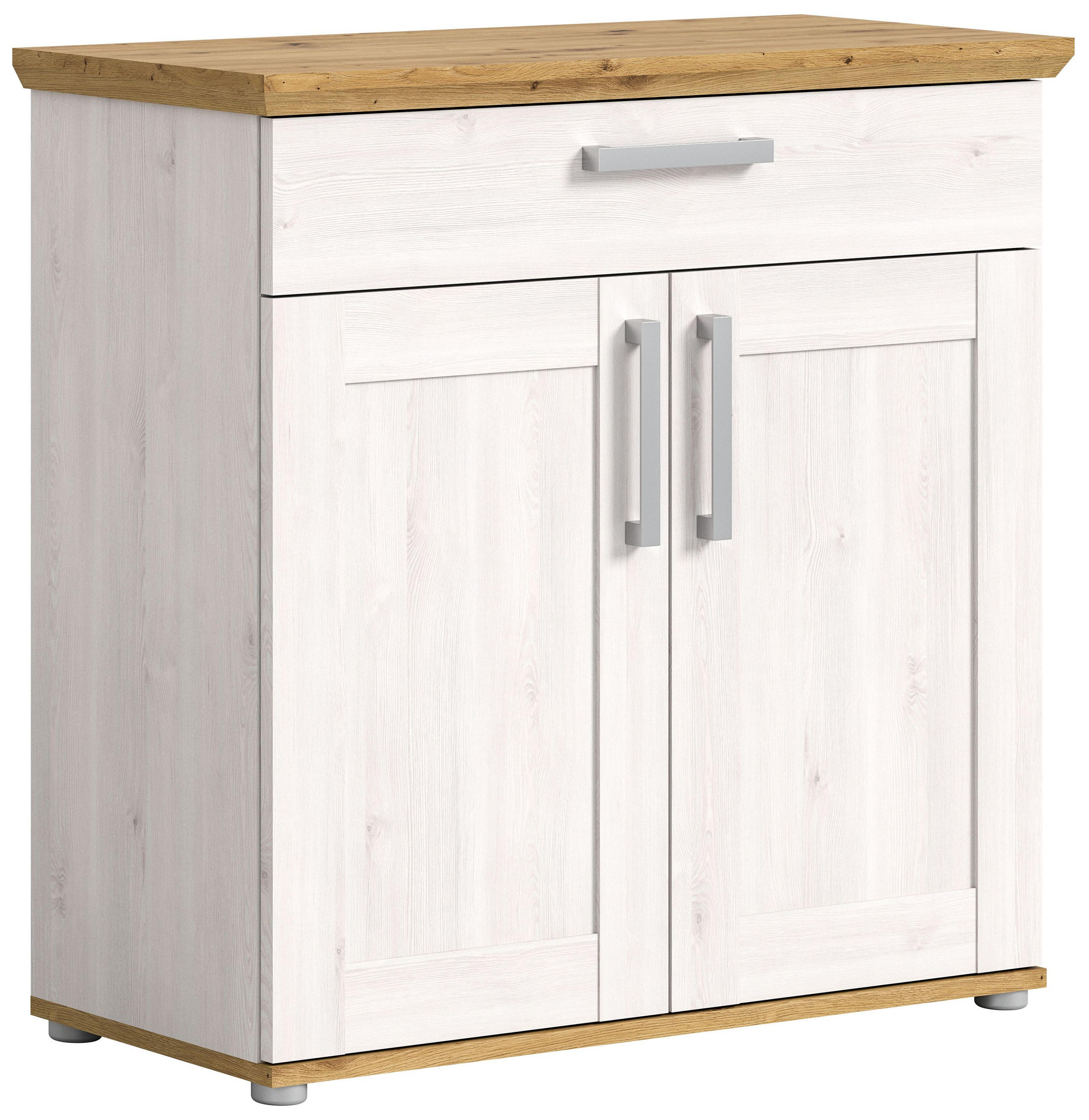 SCHUHSCHRANK Verona Garderobe in Sibiu Lärche Nb. und Artisan Eiche Nb. B/H/T: 95x92x39 cm - Lärchefarben, Holzwerkstoff (90/88/37cm)