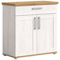 SCHUHSCHRANK Verona Garderobe in Sibiu Lärche Nb. und Artisan Eiche Nb. B/H/T: 95x92x39 cm - Lärchefarben, Holzwerkstoff (90/88/37cm)