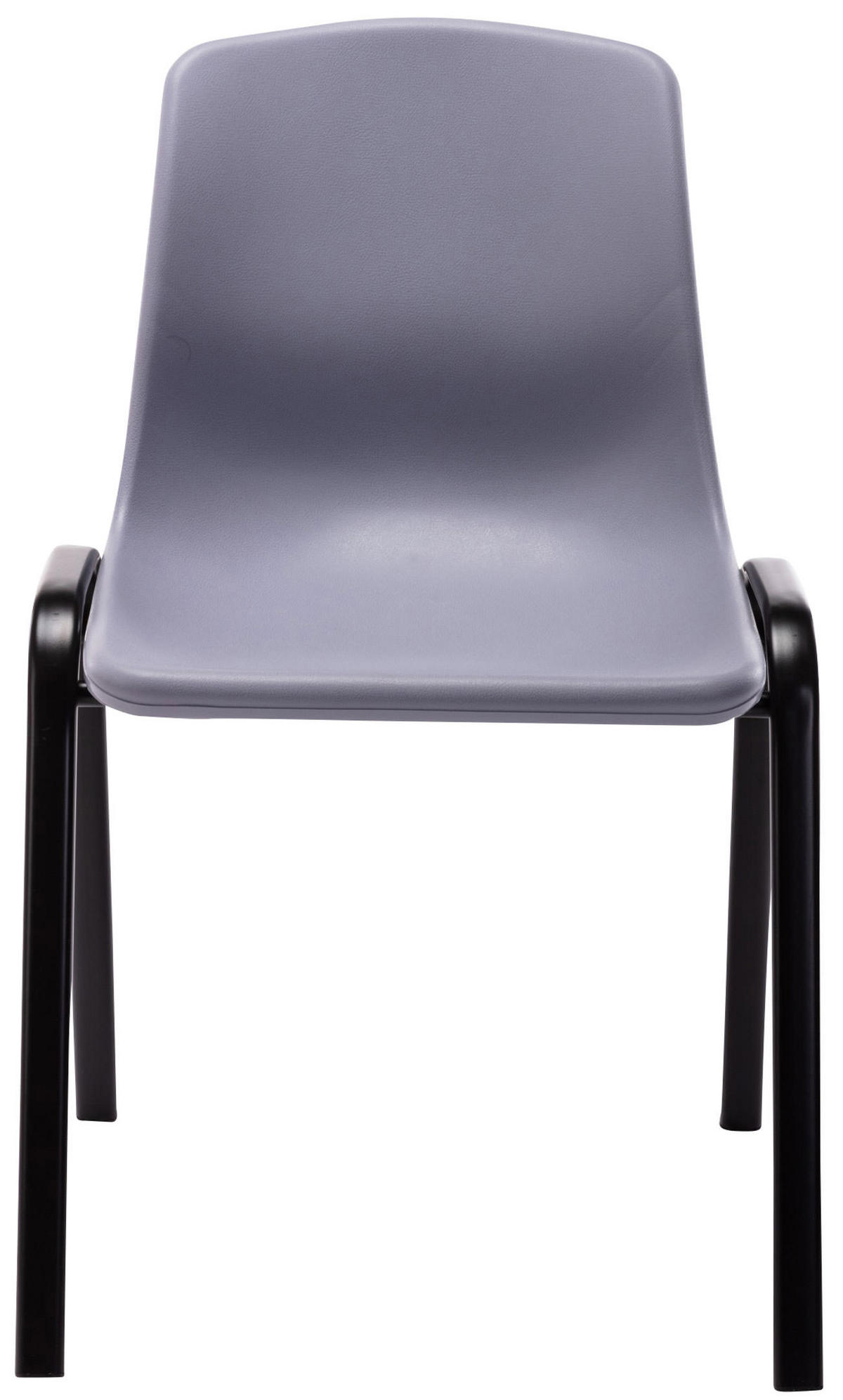 STUHL 4er Set Kunststoff grau - Schwarz/Grau, Kunststoff/Metall (47/76/52cm) - CLP