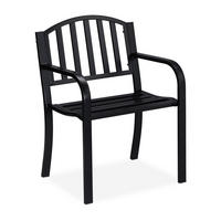 GARTENSTUHL Metall - Schwarz, Metall (60/82/48.5cm) - Relaxdays