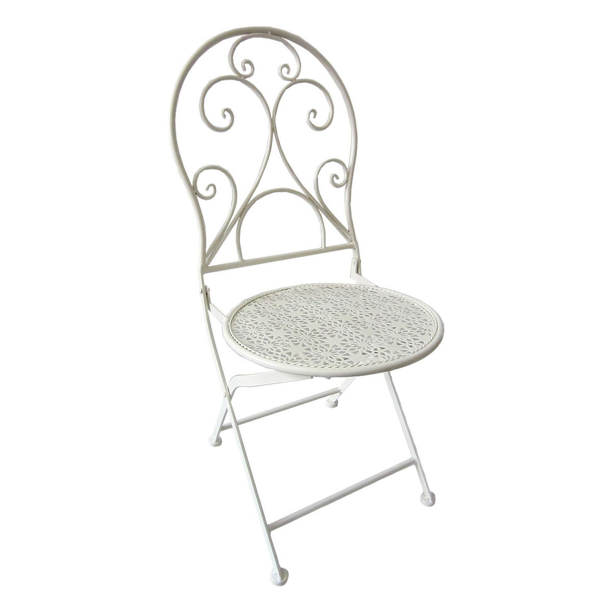 GARTENSTUHL 2er Set Sindre Klappstuhl - Weiß, Metall (40/93/40cm) - DELUKE