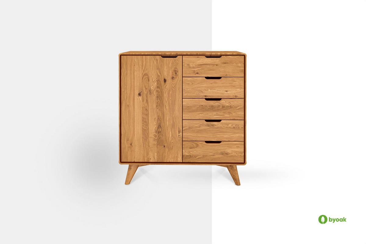 KOMMODE HOCH GREG Kernbuche - Kernbuche, Holz (90/92/40cm) - byoak